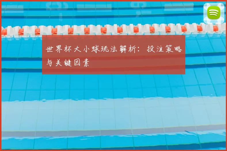 世界杯大小球玩法解析：投注策略与关键因素