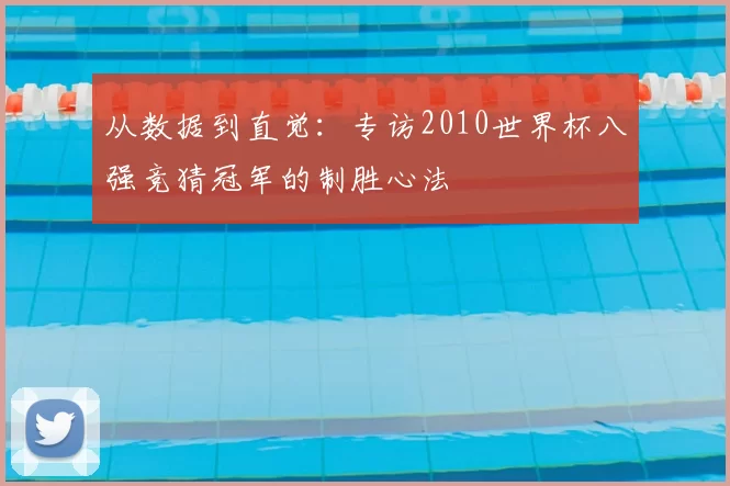 从数据到直觉:专访2010世界杯八强竞猜冠军的制胜心法