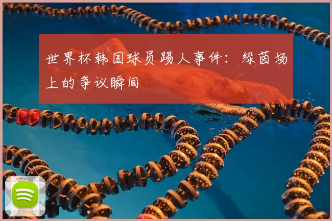 世界杯韩国球员踢人事件:绿茵场上的争议瞬间